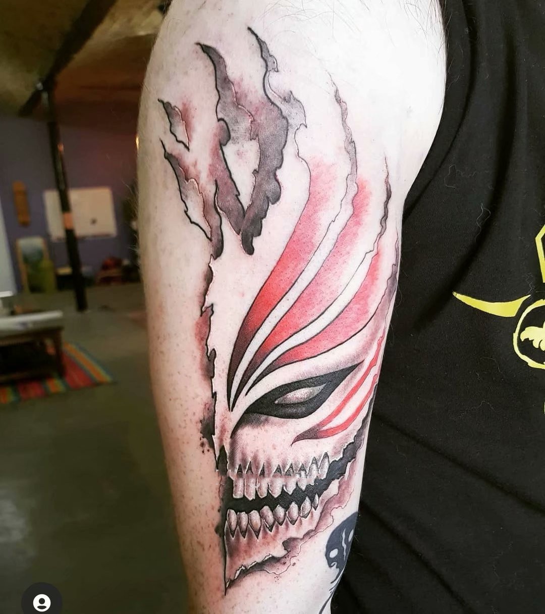 Aglaonema Red - Anime BLEACH Tatuaże Tymczasowe Kreskówkowe Czerwona