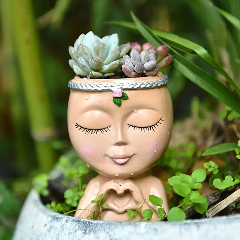 Echeveria Succulent - Doniczka na sukulenty z żywicy w